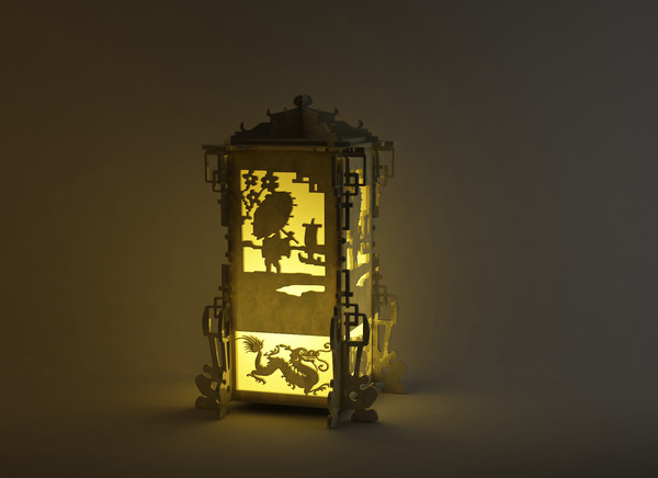 3d model lantern lamps - Japanese lantern by Sunny_goddess